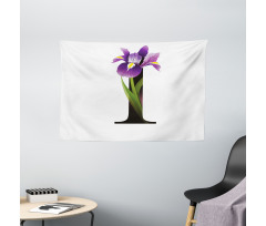 Iris Flowers Capital I Wide Tapestry