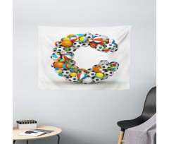 Fun Activity Equipment Wide Tapestry