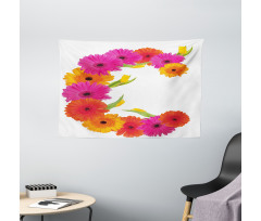 Vivid Floral Bouquet Wide Tapestry