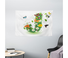 Butterfly Flourish Wide Tapestry