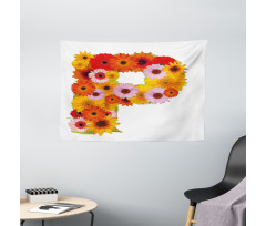 Arrangement with Sign Wide Tapestry