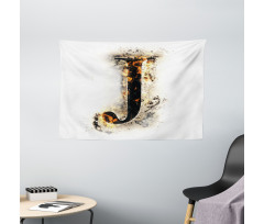 Majusclue J Burning Wide Tapestry