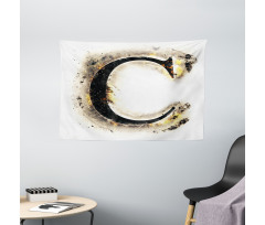 Scorched Paper Wide Tapestry