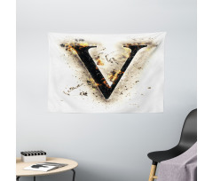 Cool Burning Alphabet Wide Tapestry