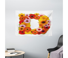 Summer Chamomile Petals Wide Tapestry
