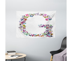 Exotic Butterflies Wide Tapestry