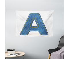 Blue Uppercase Jeans Wide Tapestry