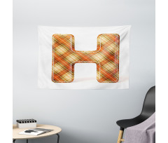 Retro Revival Typeset Wide Tapestry