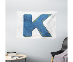 Alphabet Font Style Wide Tapestry