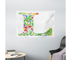Leaf Blossom Wide Tapestry