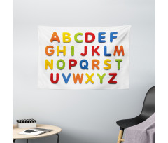 Multicolor Education Wide Tapestry