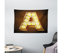 First Letter ABC Design Wide Tapestry