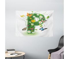 Lively Summer Wings Wide Tapestry