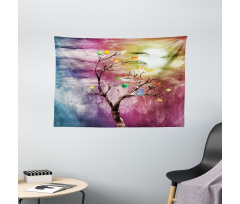 Owl on Tree Wide Tapestry