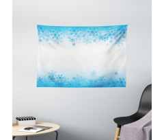 Abstract Snowflakes Cold Wide Tapestry