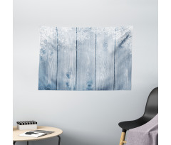 Snowflakes Rustic Retro Wide Tapestry