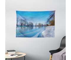 Freezing Weather Sky Wide Tapestry