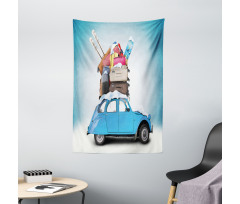 Traveling Theme Holiday Tapestry