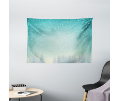 Spruce Forest Snow Woods Wide Tapestry