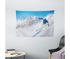 Skiing Extreme Sports Wide Tapestry