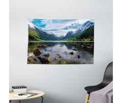 River Open Sky Norway Wide Tapestry