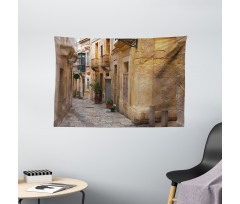 Old Narrow Street Town Wide Tapestry