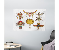 Animal Totems Wide Tapestry