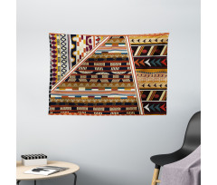 Geometrical Folkloric Wide Tapestry