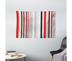 Retro Abstract Lines Wide Tapestry
