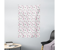 Je Taime Romance Hearts Tapestry