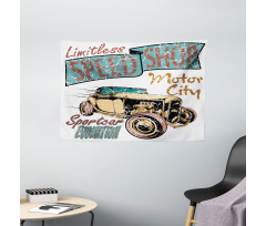 Limitless Speed Advert Wide Tapestry