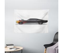 Retro Supercharger Vehicle Wide Tapestry