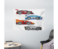 Formula Cars Technology Wide Tapestry