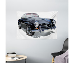 Classical Retro Vehicle Wide Tapestry