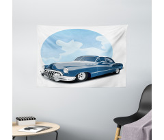 Old School Vintage Auto Wide Tapestry