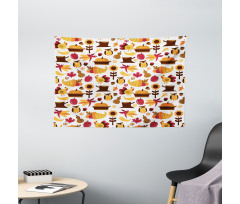 Fall Composition Wide Tapestry