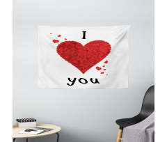 Love Bouquet Heart Wide Tapestry