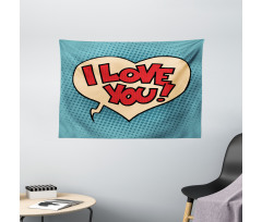 Pop Art Style Comic Wide Tapestry