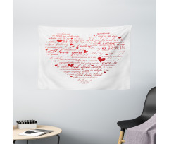 Love Words Universal Wide Tapestry