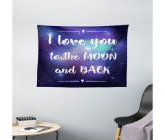 Outer Space Phrase Wide Tapestry