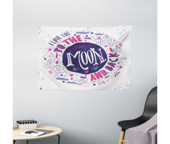 Colorful Love Wide Tapestry