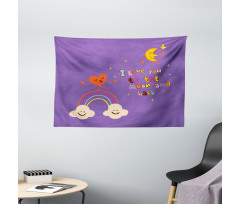 Magic Happy Rainbow Wide Tapestry