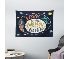 Pastel Toned Modern Wide Tapestry