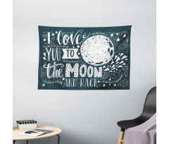 Universe Wish Floral Wide Tapestry