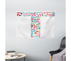 Uppercase Musical Art Wide Tapestry