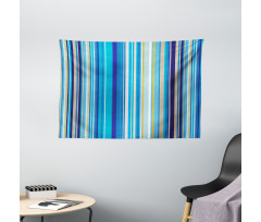 Vertical Stripes Retro Art Wide Tapestry