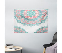 Soft Toned Mandala Asian Wide Tapestry