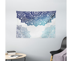 Vibrant Colored Mandala Wide Tapestry