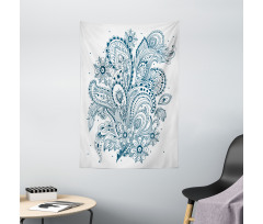 Ornate Floral Leaf Arrangement Tapestry