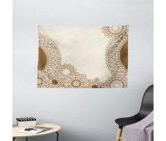 Old Fashioned Mandala Art Wide Tapestry